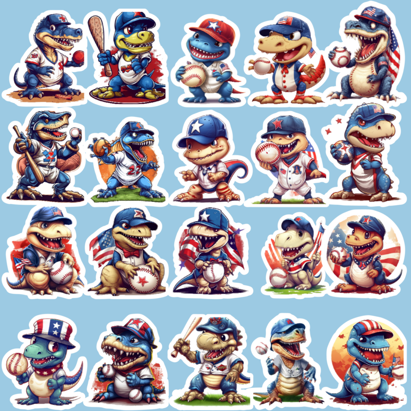 Dinosaur Baseball Stickers